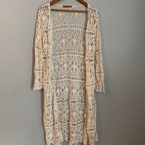 Lace, cream, cardigan